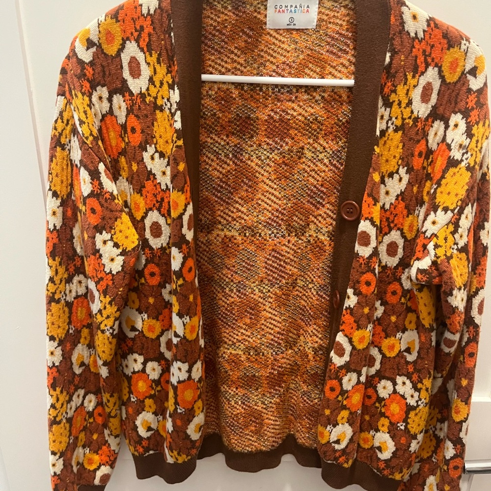 Floral Knit Women's Cardigan
